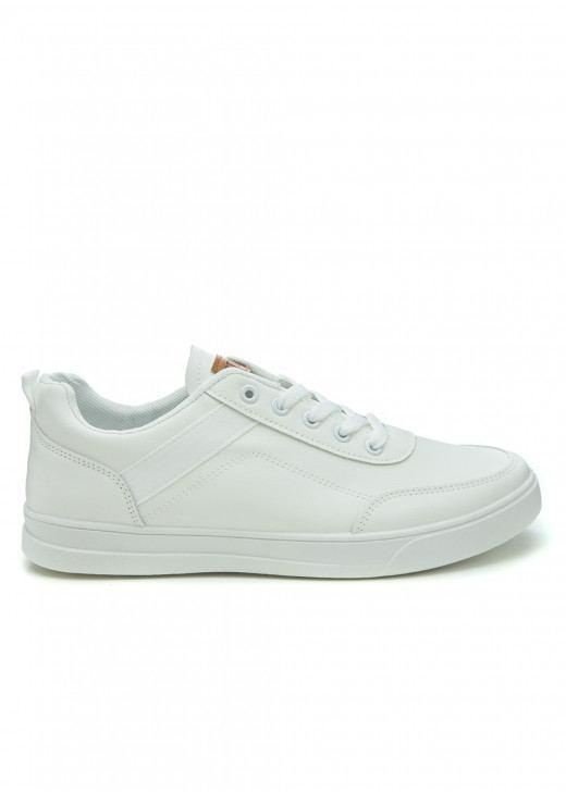 Aurora Step: White Eco-Leather Sneakers for a Brighter Future